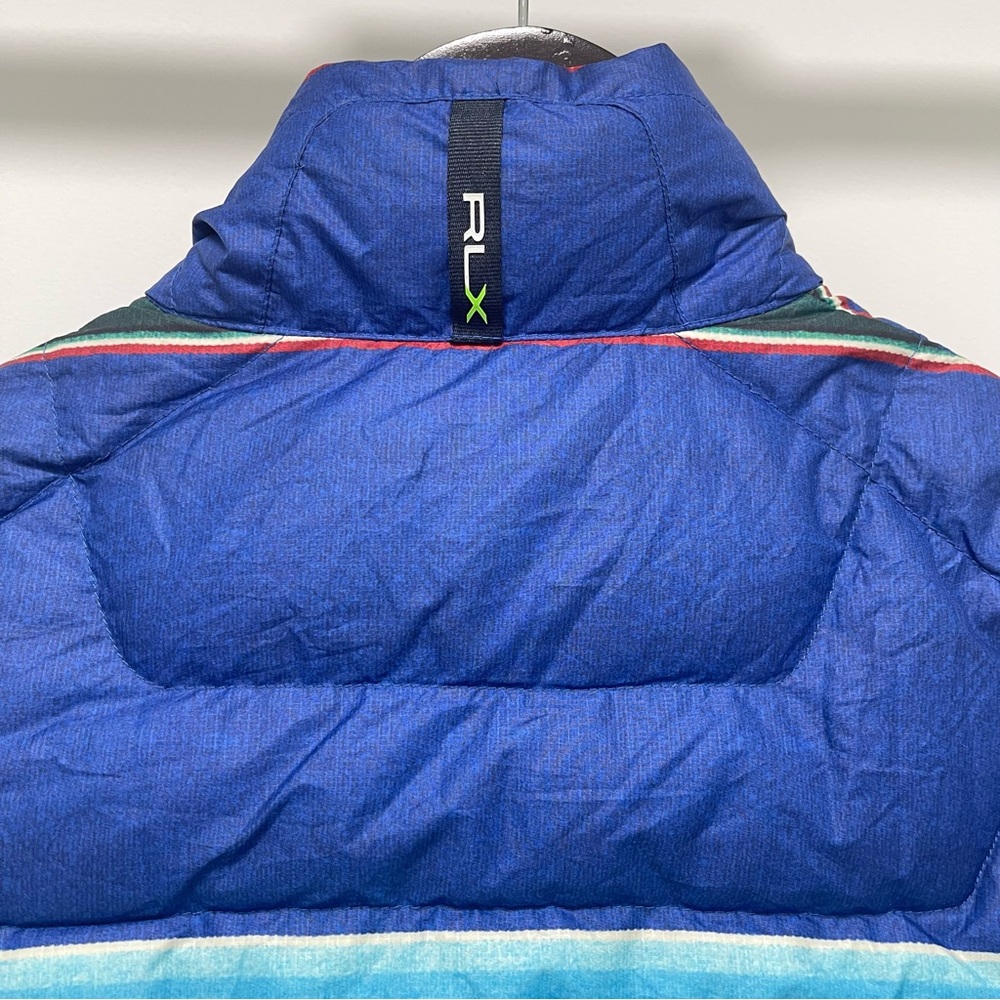 Ralph Lauren RLX Canyon Southwest Aztec Down Blue Combo Vest Size Small - Picture 9 of 13